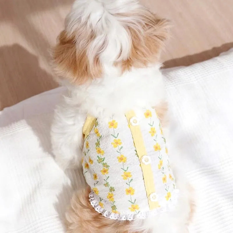 Summer Dog Suspender Skirt Fashion Print Dog Princess Skirt Cute Puppy Costumes Pet Cat Dress Chihuahua Dog Clothes Pet Supplies