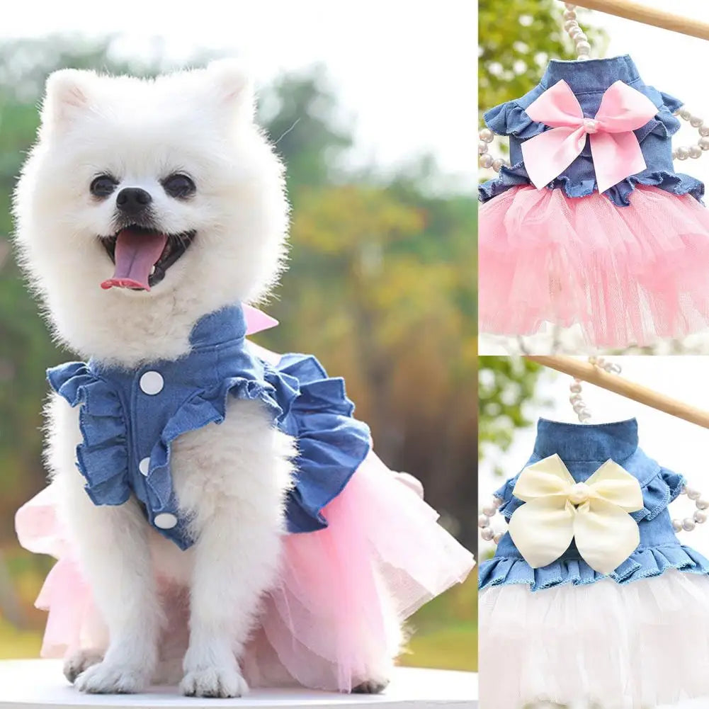 Cozy Pet Dress Cute Dog Skirt High Elasticity Fashion Pet Vest Puppy Sleeveless Clothes