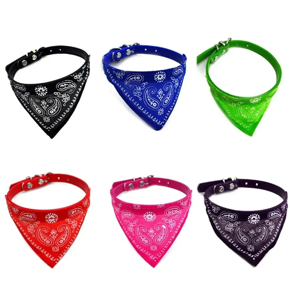 Collier bandana pour chat, chiot, chien, écharpe, foulard, avec boucle réglable pour chats, petits animaux de compagnie, chatons, colliers, reliure triangulaire