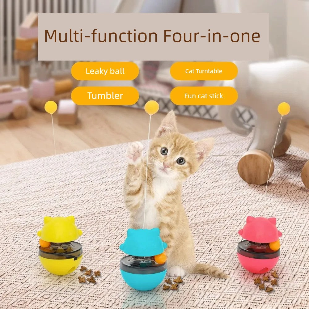 Turntable Food Dropping Ball Relieving Boredom Self-Hi Funny Cat Handy Gadget Toy