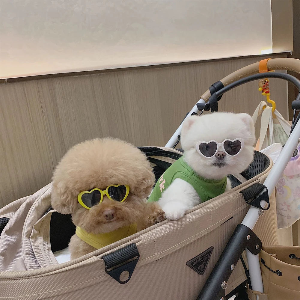 New Fashion Pet Dog Cat Sunglasses Cute Heart Shape Cats Glasses Eye-Wear For Small Dogs Cat