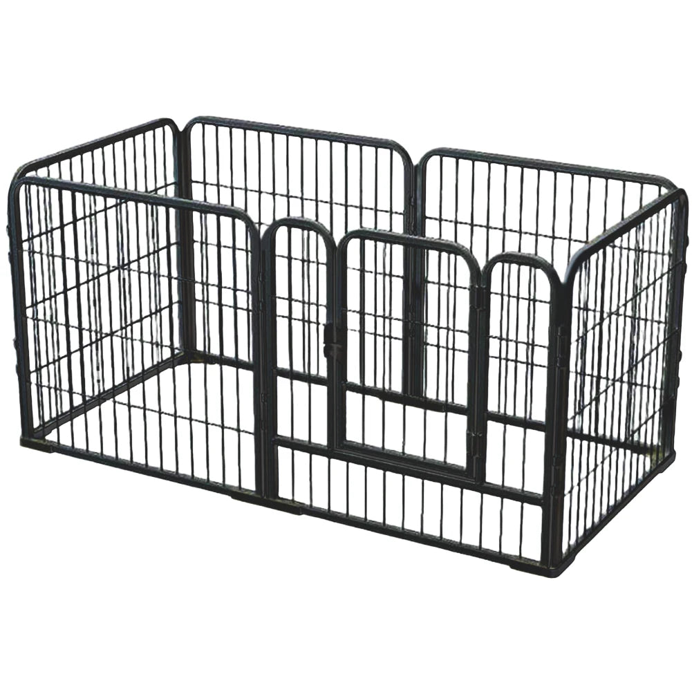 6 Panels Heavy Duty Dog Puppy Playpen Foldable Exercise Puppy Kennel Cage Metal Barrier Playpen for Dog Cat Rabbit Pet Exercise