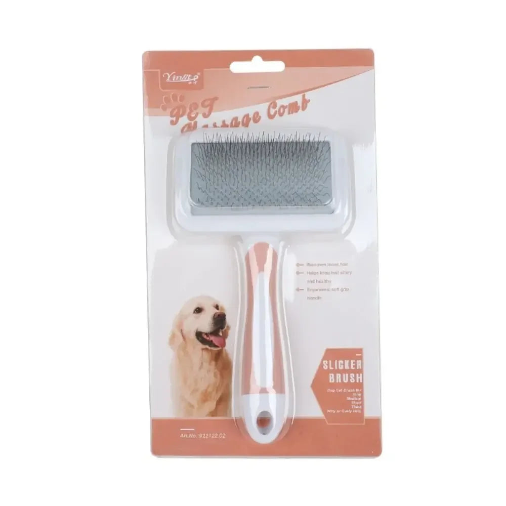 Pet Hair Shedding Comb Dog Cat Brush Grooming Long Hair Indoor Cats Brush Hair Remover Cleaning Beauty Slicker Pet Supplies