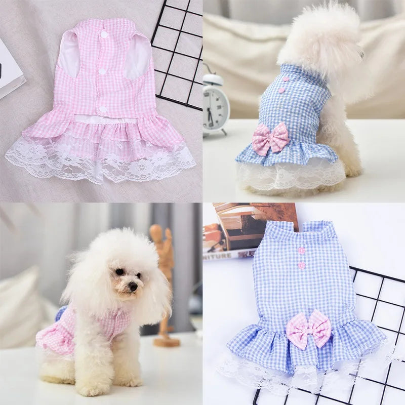 Summer Princess Pet Dress For Dogs Little Small Puppies Animal Cat Tutu Birthday Party Skirt Clothes For Chihuahua Yorks