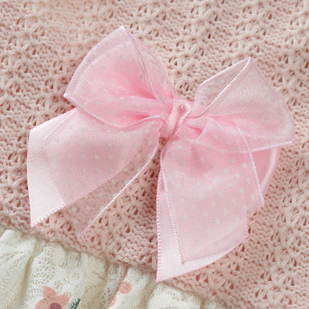 Adorable  Stylish Sweet Ladylike Dog Dress Cotton Dog Clothes Bow Tie   for Daily Life