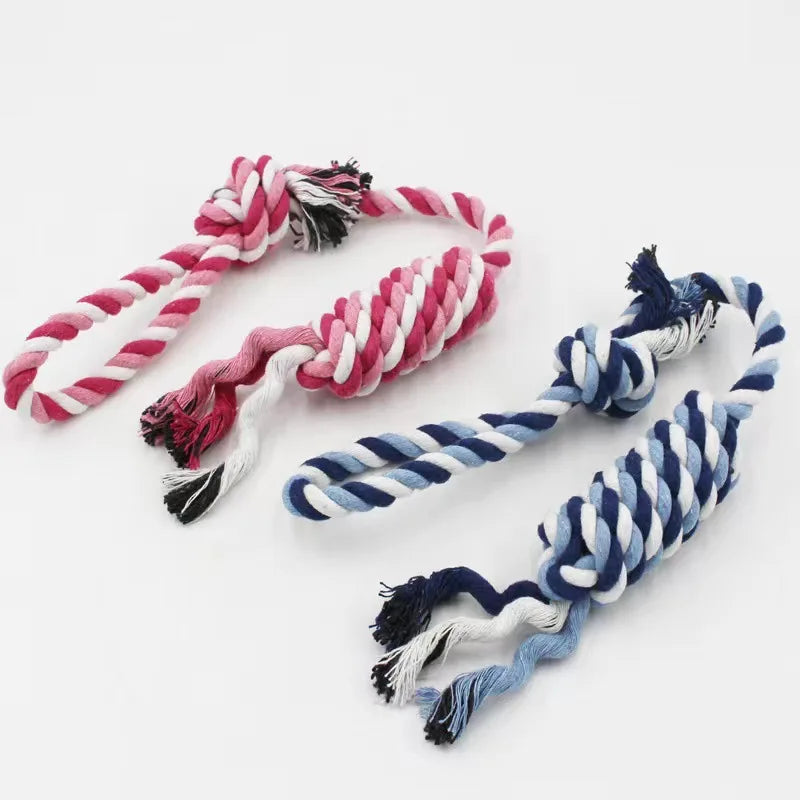 1PC Dog Toy Carrot Knot Rope Ball Cotton Rope Dumbbell Puppy Cleaning Teeth Chew Toy Durable Braided Bite Resistant Pet Supplies