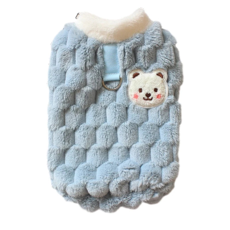 Dog Sweater Plush Warm Pet Clothes for Small Medium Dogs Cats Puppy Vest Fashion Dog Coat Chihuahua Yorkie Teddy Bichon Clothing