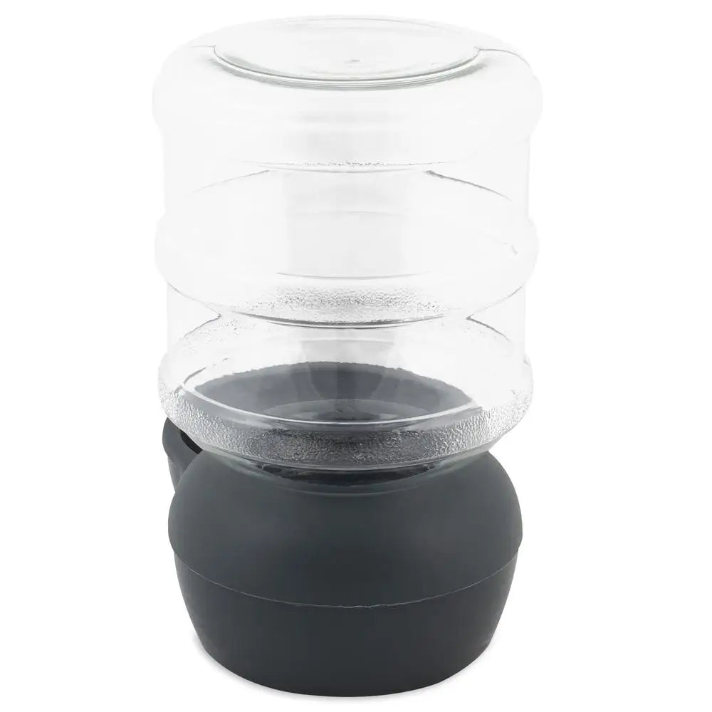 Lebistro Gravity Waterer Station 2.5 Gal Black Cats Dogs Dishwasher Safe Non-Slip Twist Lock Pet Drinking Bowl Dispenser Storage