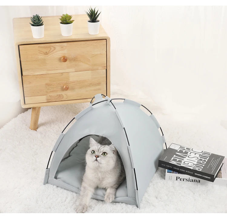 Cat Tent Dog Bed Pet Teepee with Cushion for Dog Kennel Indoor Cat Nest Cat Bed for Kitten Puppy Cave Dog House Pet Sofa