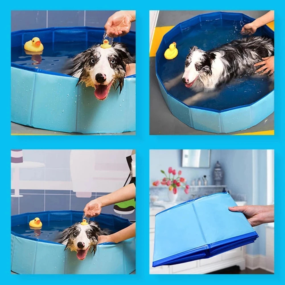 Piscina plegable para perros al aire libre, bañeras plegables portátiles para mascotas, productos para perros y gatos