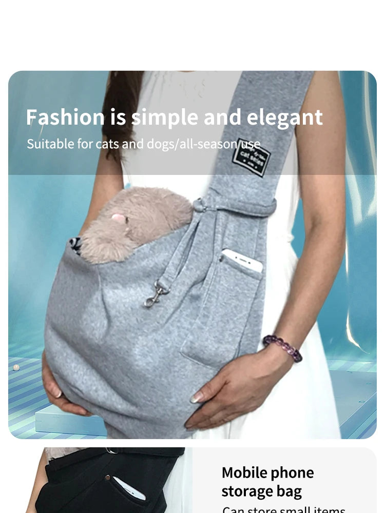 Dog Bag Pet Out Crossbody Shoulder Bag Outdoor Travel Portable Cat Puppy Sling Bag Cotton Comfortable Tote Pet Carrying Supplies