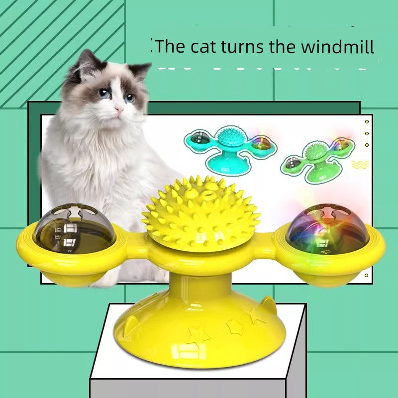 Cat Toy Self-Hi Relieving Stuffy Pet Turntable Cat Teaser Tumbler Windmill Supplies Kitty Toy Cat Toy