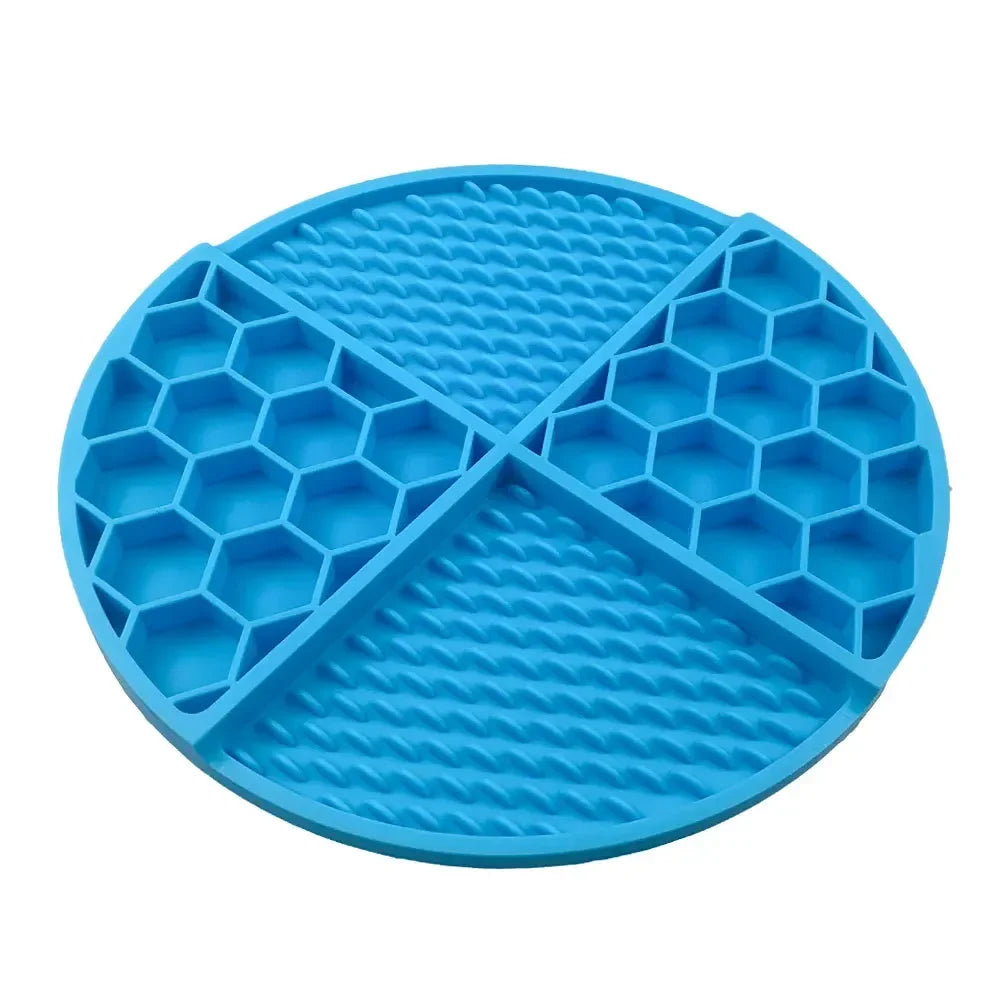 Pet Supplies Dog Cat Lick Pad Square Round Sucker Slow Food Pad Shower Distraction Pad Silicone Lick Pad Slow Food Tray