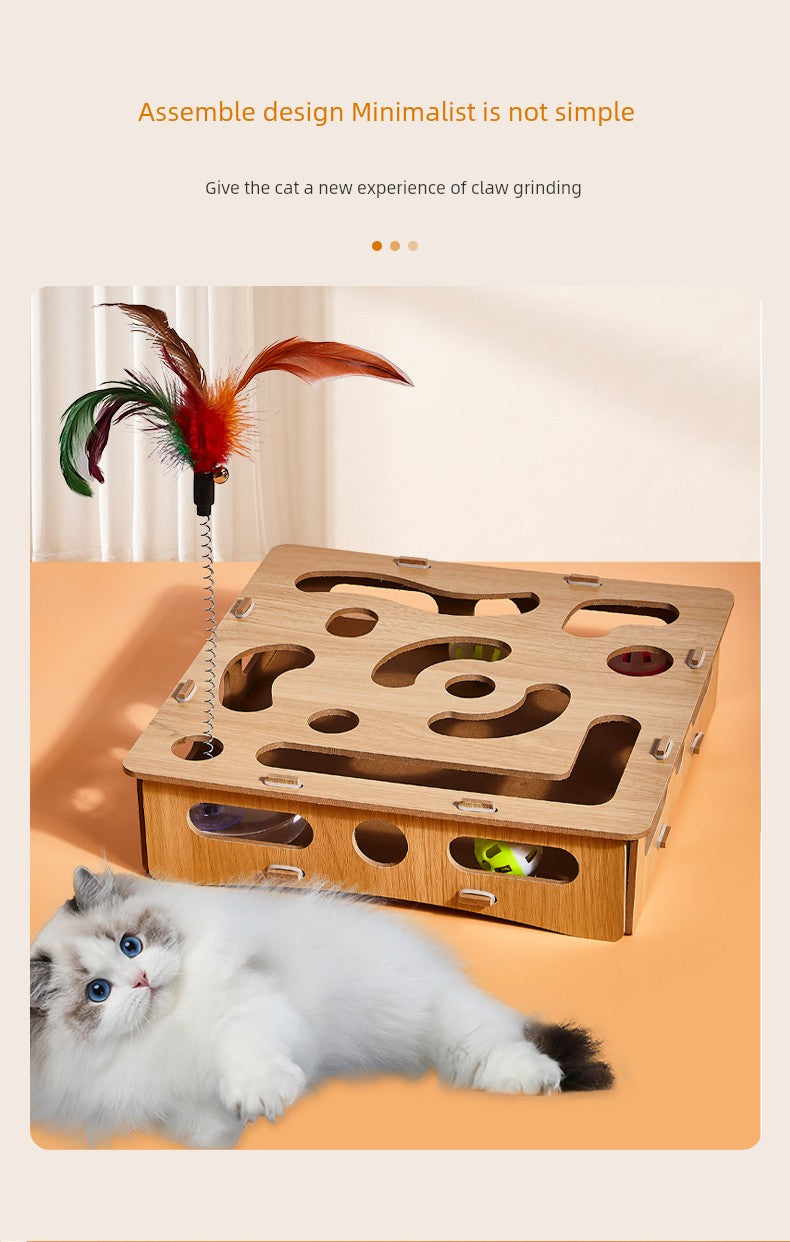 Relieving Stuffy Handy Gadget Pet Puzzle Maze Box Cat