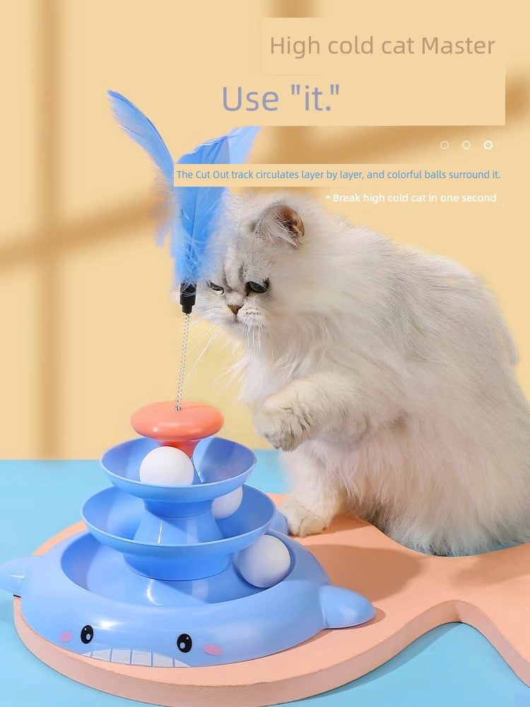 Turntable Self-Hi Relieving Stuffy Handy Gadget Pet Supplies Toy Cat