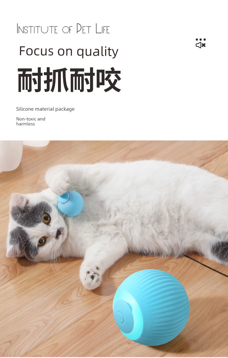 Self-Hi Relieving Stuffy Electric Rolling Ball Cat Toy