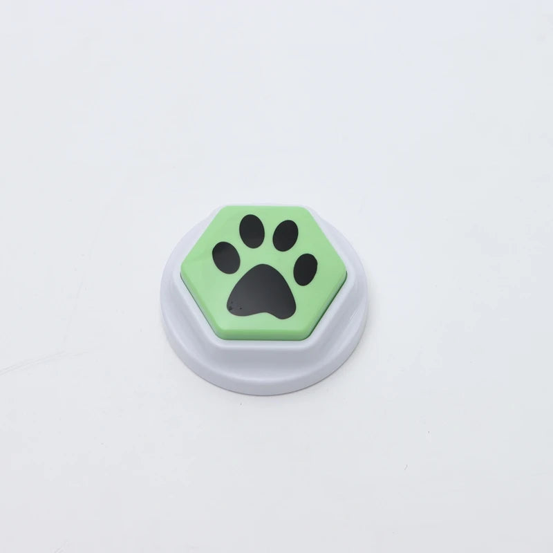 Pet Training Recordable Talking Sound Button Hexagonal Paw Pattern Speak Answering Interactive Voice Dog Toy For Communication