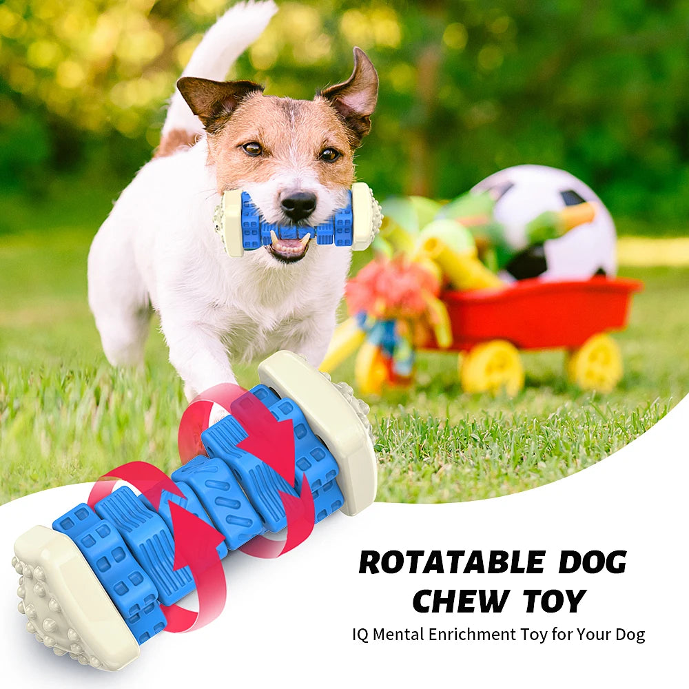 Tough Dog Toys for Aggressive Chewers geometry Chew Toys Durable Dog Bones Made Nylon Rubber  Big Indestructible Dog Toy