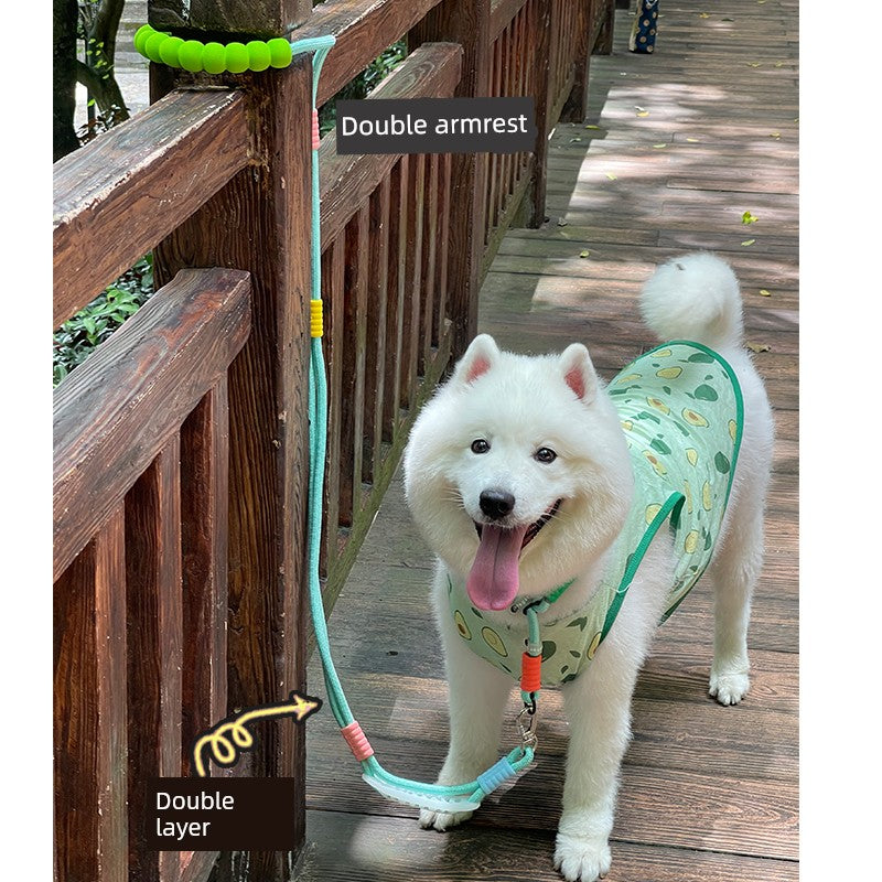 Double-Layer Large Dog Harness Pull-Resistant Explosion-Proof