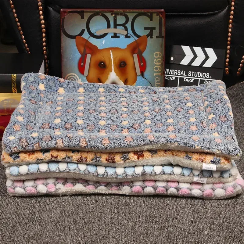 Soft Dog Blanket Pet Mats Cat Sofa Cushion Warm Home Fur Bed Pad Self Heat Rug Thermal Washable Pillow Mat Slipcover