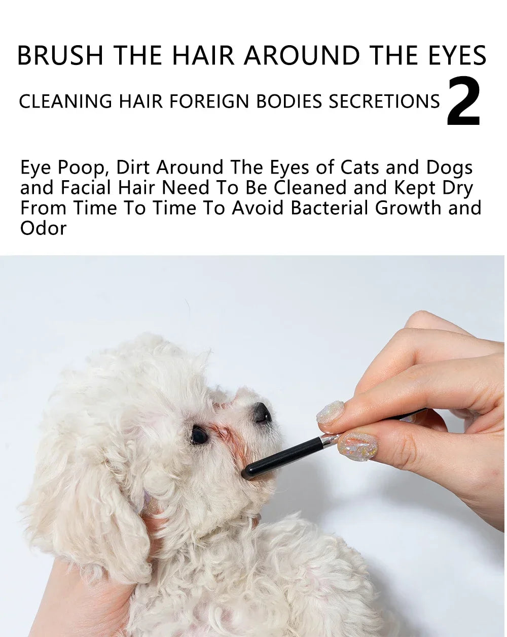 Pet Facial Cleaning Comb Removes Tear Stains Eye-poop Comb Dog Hair Repair Scissors Cat Hair Comb Pet Clean Supplies Accessories