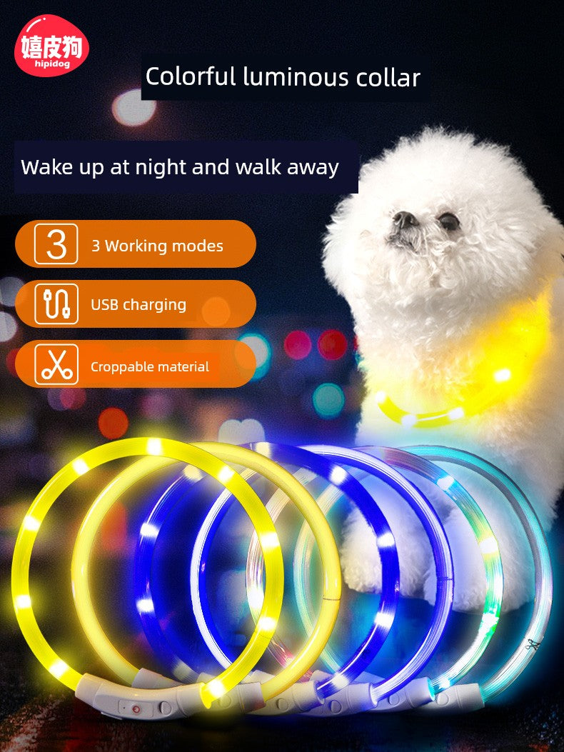 Night Luminous Adjustable Pet Small Size Dogs Dog