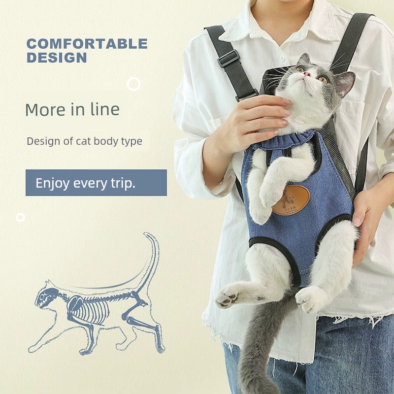 Pet Outing Convenient Breathable Chest Small Size Dogs Cat Bag