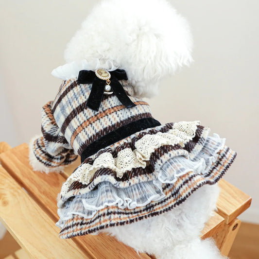 Sweet Decor Dress For Puppies Dog Animal Wholesale Shop Autumn New Fashion Vest Shirts Clothes For Chihuahua Dog Pet Supplies