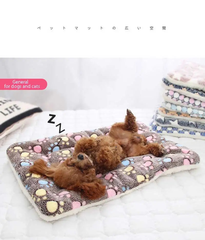 Soft Flannel Thickening Pet Soft Fleece Pad Pet Blanket Mattress Puppy Cat Sofa Mat Home Carpet Warm Sleep Set Dog Bed