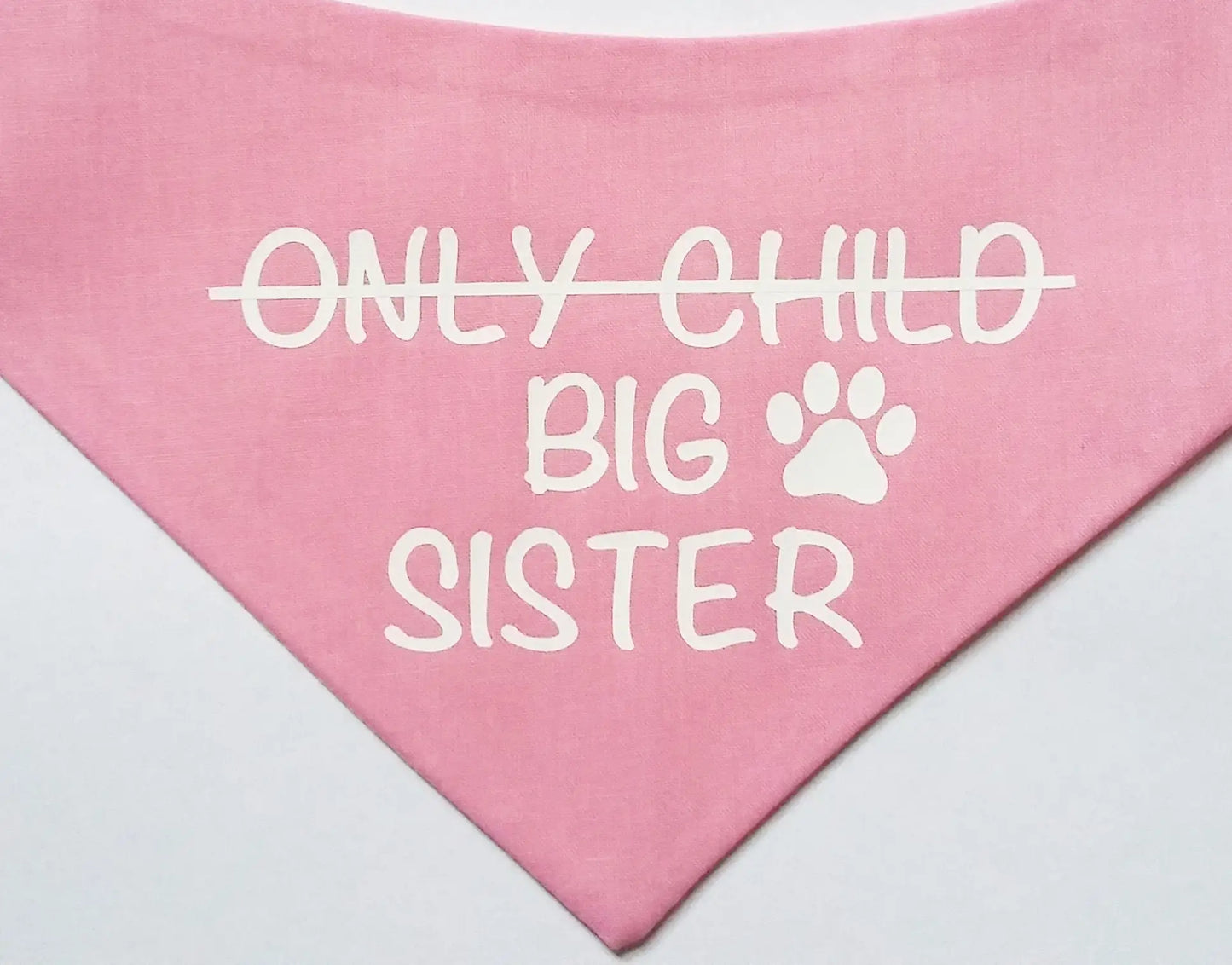 Only child big sister Dog Bandana Pregnancy Announcement Photos Shower Gift Gender Reveal Black White Scarf For Pet New Baby