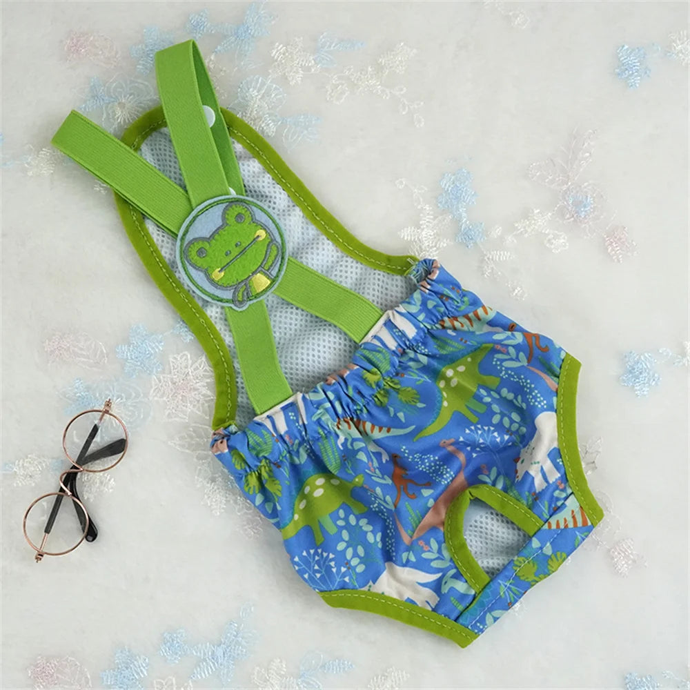 Cartoon Print Female Dog Shorts Puppy Physiological Pants Diaper Pet Underwear Briefs For Small Medium Girl Dogs Schnauzer