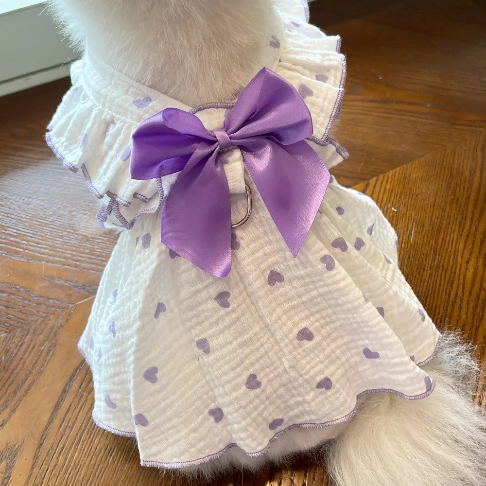 Cute Dog Clothes for Small Dogs Summer Dog Princess Dress Breathable Puppy Clothing Fashion Cat Wedding Skirt Pet Thin Dresses