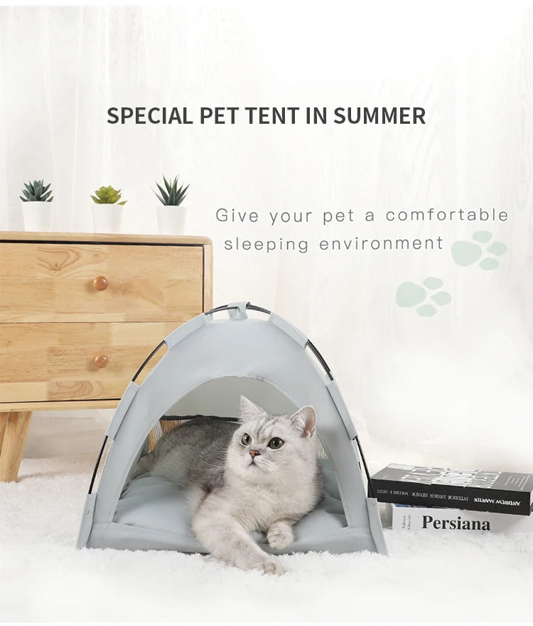 Cat Tent Dog Bed Pet Teepee with Cushion for Dog Kennel Indoor Cat Nest Cat Bed for Kitten Puppy Cave Dog House Pet Sofa