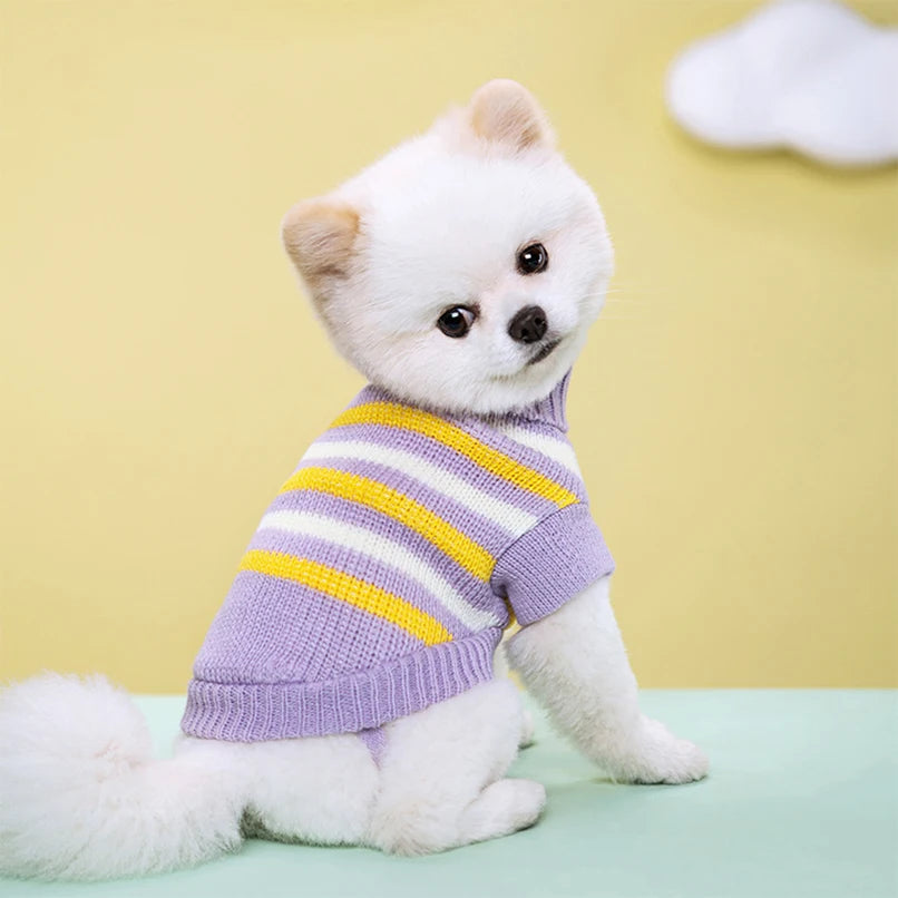 Puppy Knitting Sweater for Small Medium Dogs Clothes Pullover Dog Cat Coat Chihuahua Yorkies Jacket French Bulldog Pet Costumes