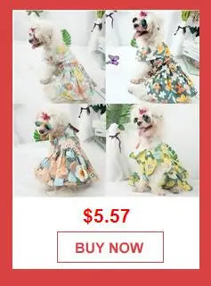 2024 New Fashion Dog Clothes Lace Design Dog Cat Dress Puppy Skirt Spring Summer Printing Mesh Dog Dress Fashion Pet Apparel