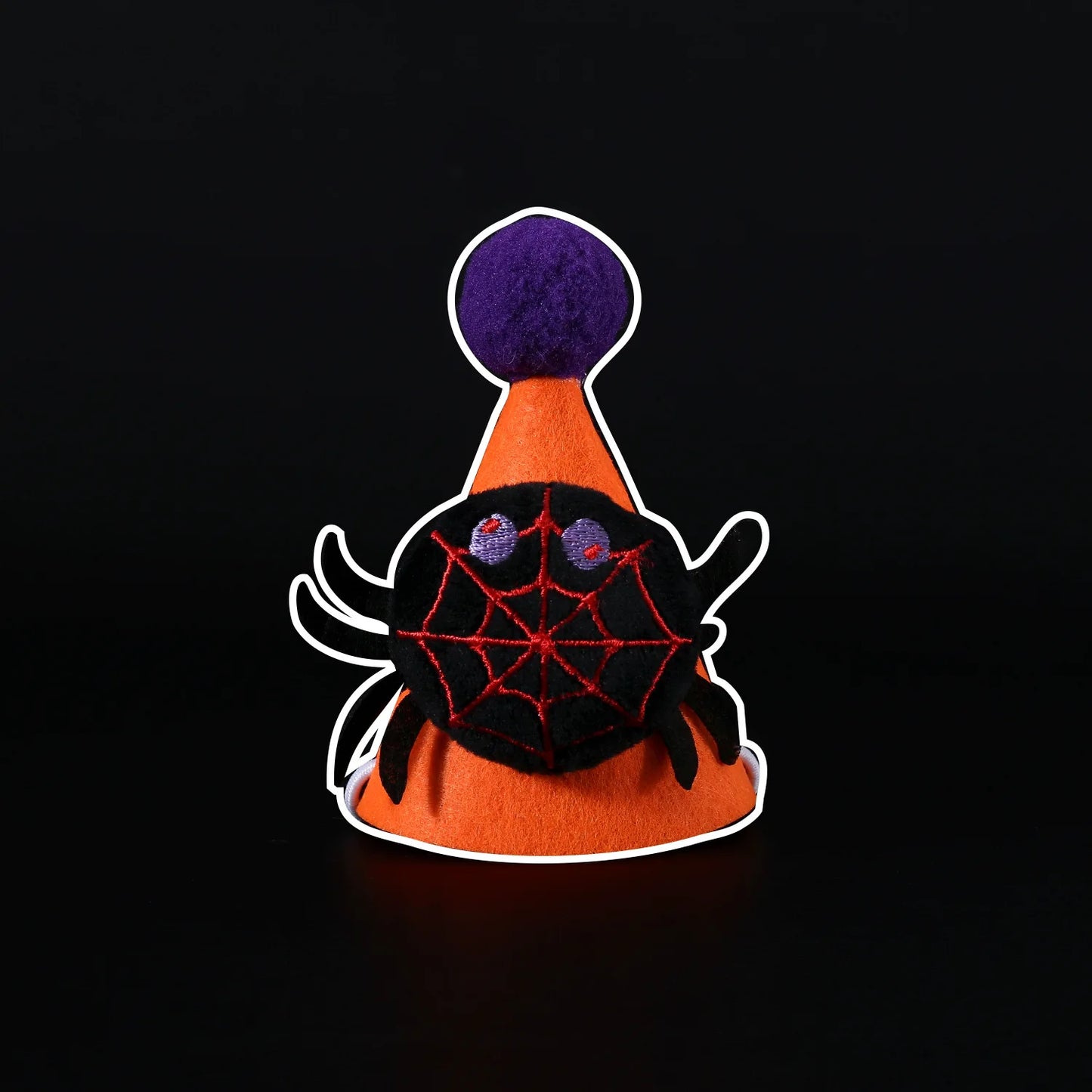 Conjunto de Halloween para mascotas, sombrero de murciélago, araña y calabaza, diadema con babero de encaje, bufanda triangular, accesorios para perros y gatos, lazos para cachorros y perros