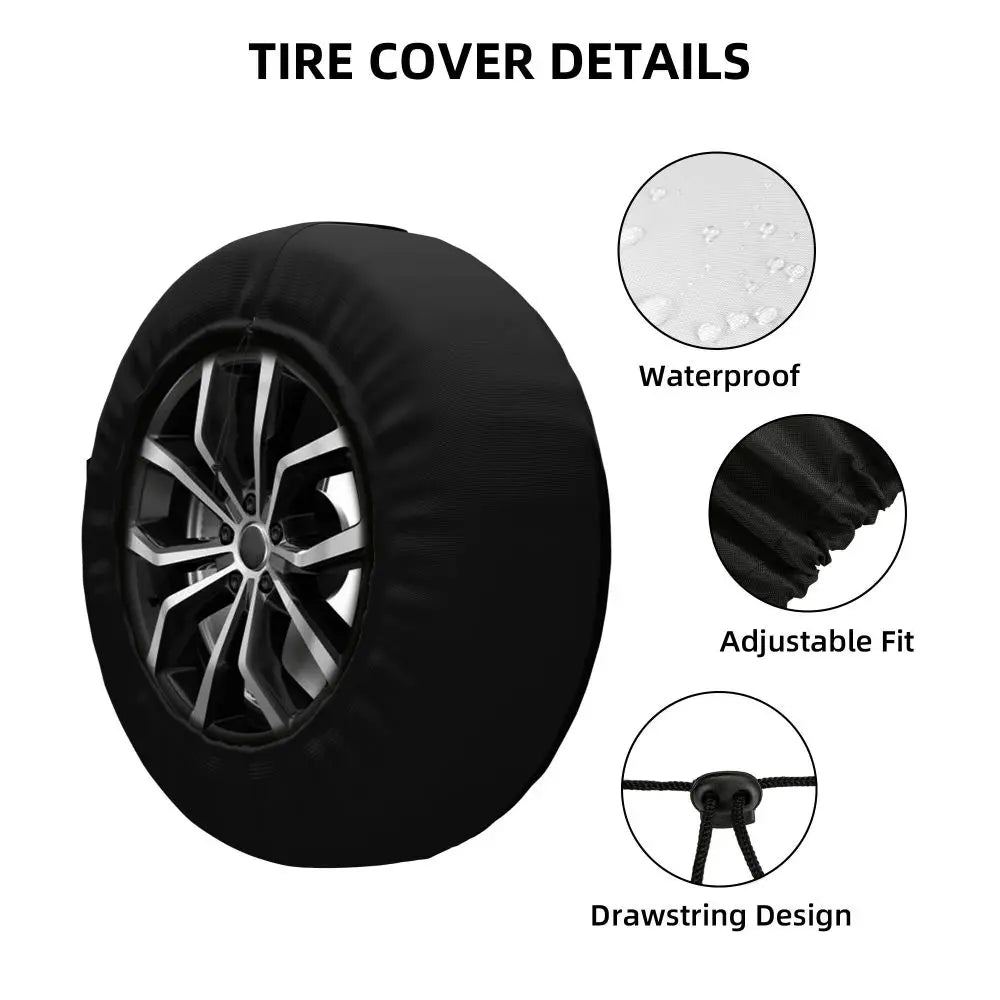 Dog Pet Foot Mark Spare Tire Cover for Jeep Mitsubishi Pajero SUV RV Car Wheel Protectors Accessories 14" 15" 16" 17" Inch