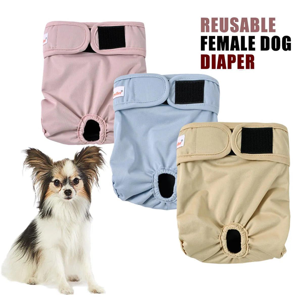 Washable Belly Band Highly Absorbent Female Dog Diaper djustable Pet Physiological Pant for Puppy Leak Proof Pee Panties Diapers