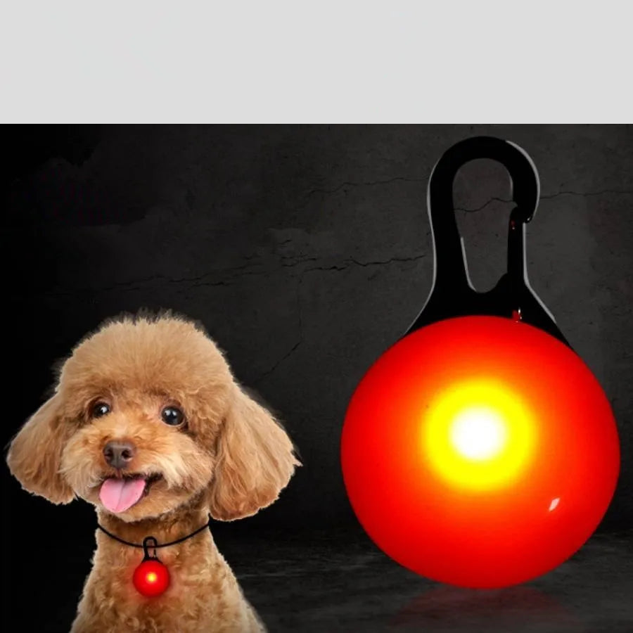 LED Lights Night Safety Dog Collar Glowing Pendant Pet Accessories Glow In The Dark Bright Necklace Flashing Light Pendant