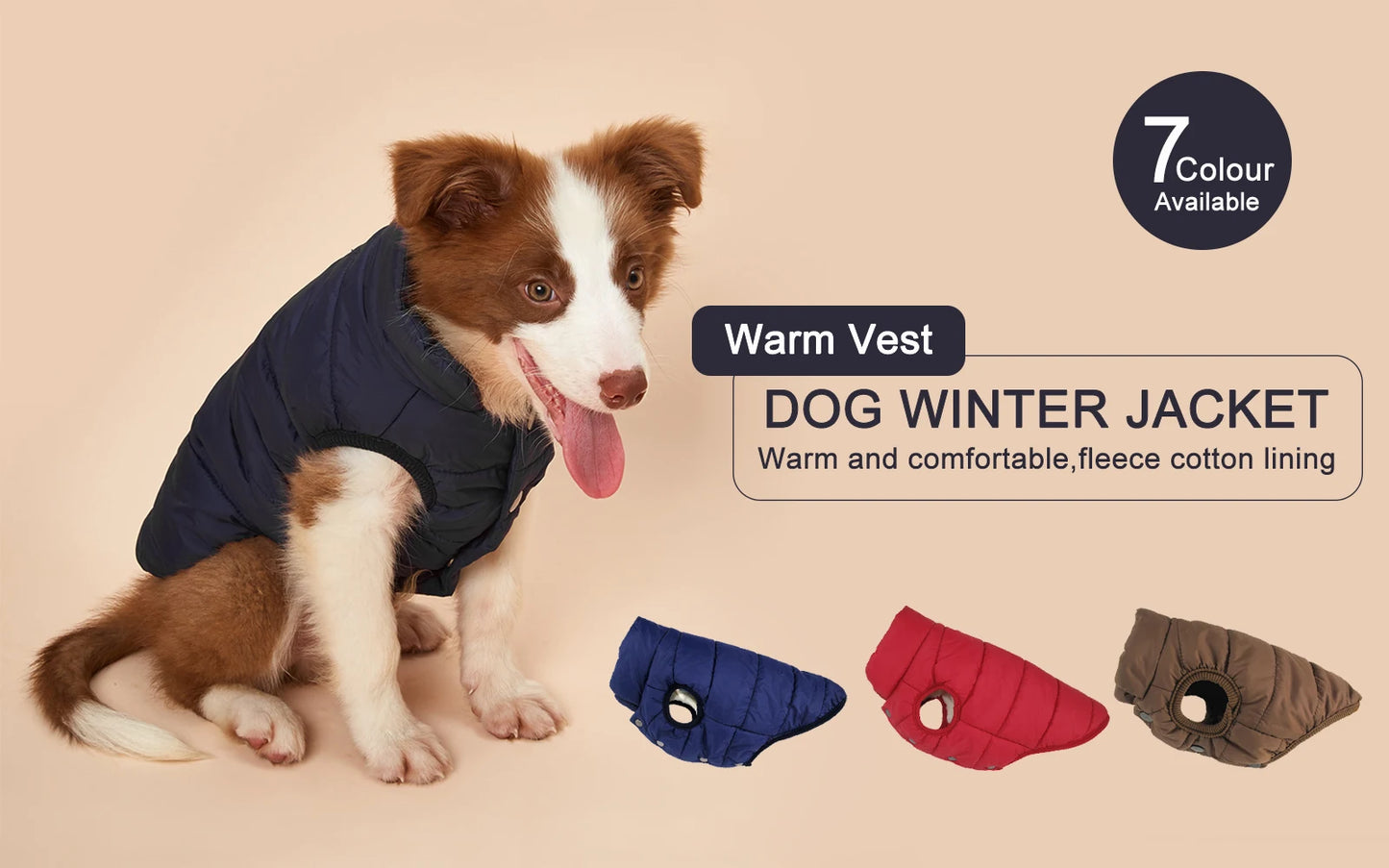 Winter Dog Clothes Outdoor Cold Proof Warm Dog Jacket with Fleece Cotton Lining Chihuahua French Bulldog Puppy Clothing Coat