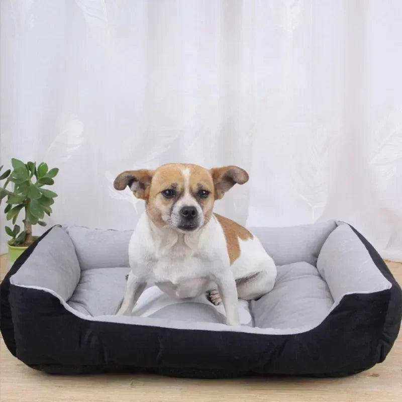 1PC Cat Bed for Dog/Cat Pet Soft Square Dog Bed Plush Puppy Sofa Mat Pet Nest Kennel for Small Medium Dogs Sofa with Blanket