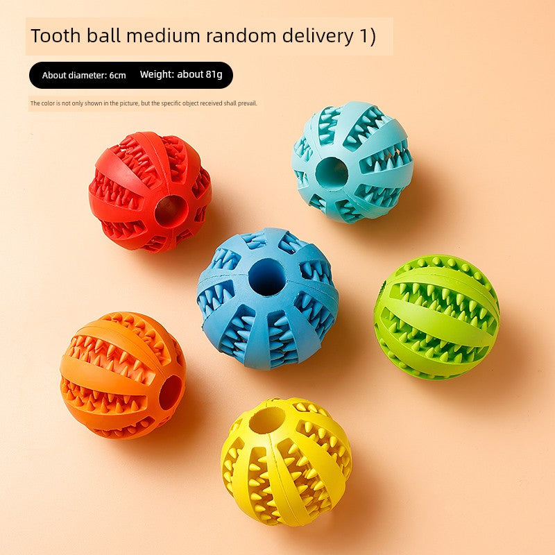 Dog Toy Ball Bite-Resistant Puppy Sound Large Dog Pet Puppy Tooth Cleaning Molar Teddy Elastic Self-Hi Relieving Stuffy