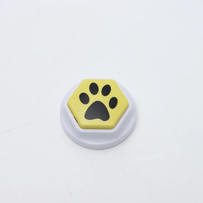 Pet Training Recordable Talking Sound Button Hexagonal Paw Pattern Speak Answering Interactive Voice Dog Toy For Communication