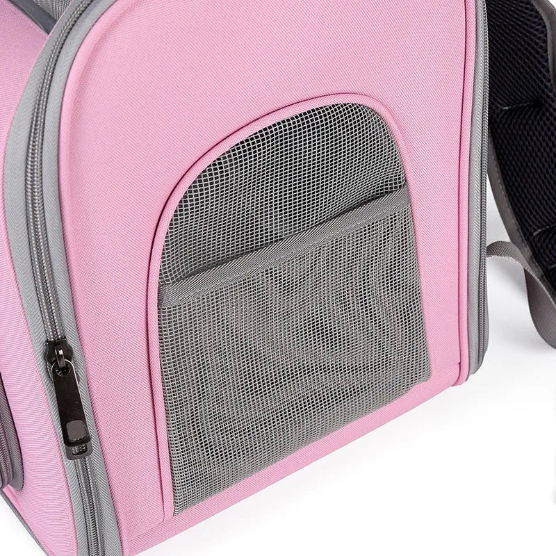 Pet Bag New Solid Color Casual Trend Portable Dog Bag Large Capacity Breathable Cat Backpack