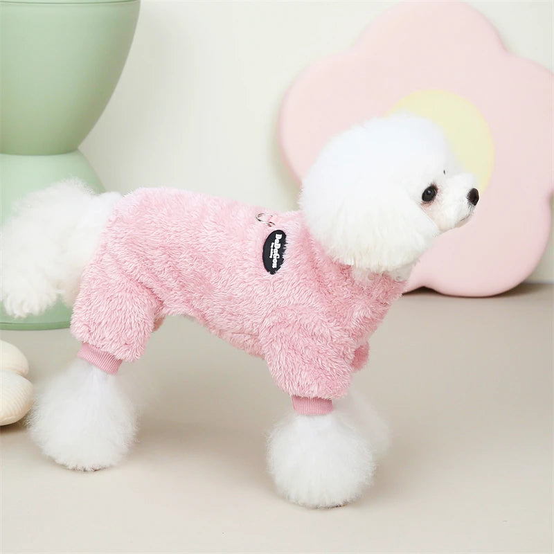 Winter Puppy Jumpsuit Soft Warm Dog Clothes For Small Medium Dogs Pajamas Chihuahua Coat Pug Yorkies Overalls Pet Clothing