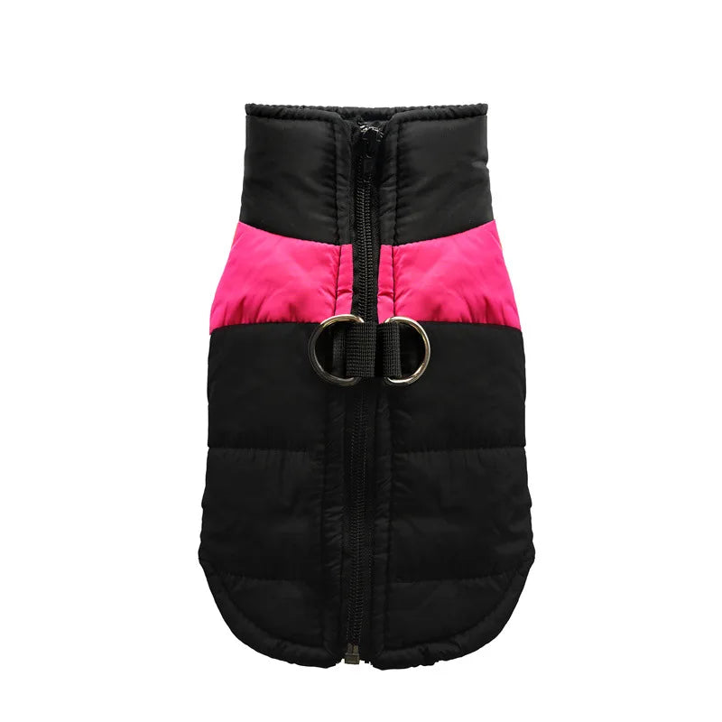 Dog Winter Jacket with D Rings Puppy Waterproof Vest Coats with Zipper Windproof Outdoor Jackets for Small Medium Large Dogs