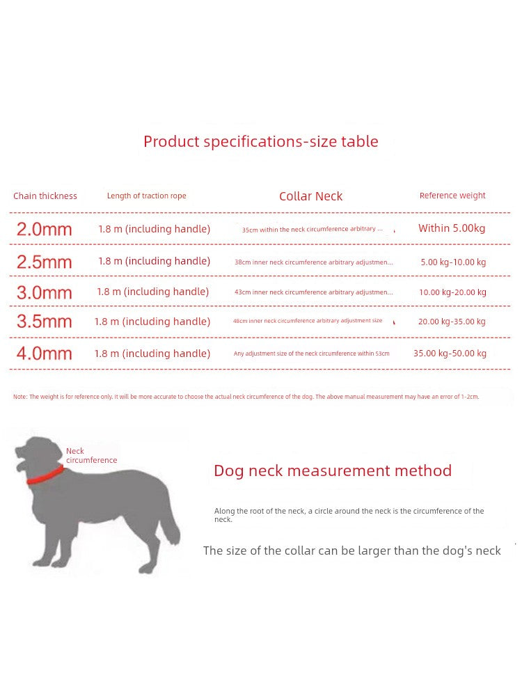 Iron Chain Anti-Bite Medium Large Dog Dog Hand Holding Rope