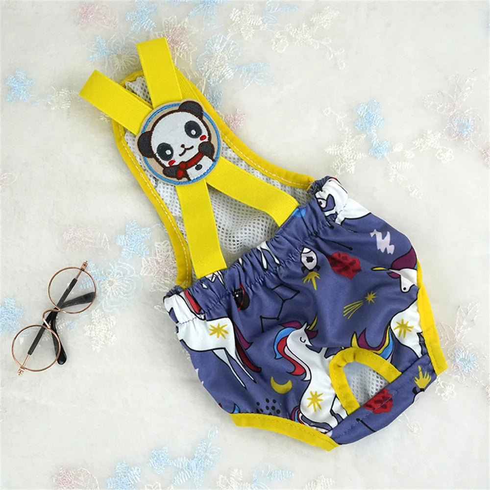 Cartoon Print Female Dog Shorts Puppy Physiological Pants Diaper Pet Underwear Briefs For Small Medium Girl Dogs Schnauzer