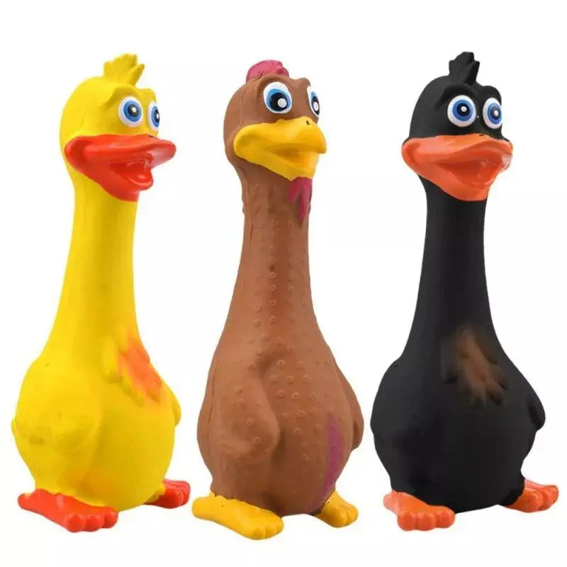 Squeaky Dog Rubber Toys Dog Latex Chew Toy Chicken Animal Bite Resistant Puppy Sound Toy Dog Supplies For Small Medium Large Dog