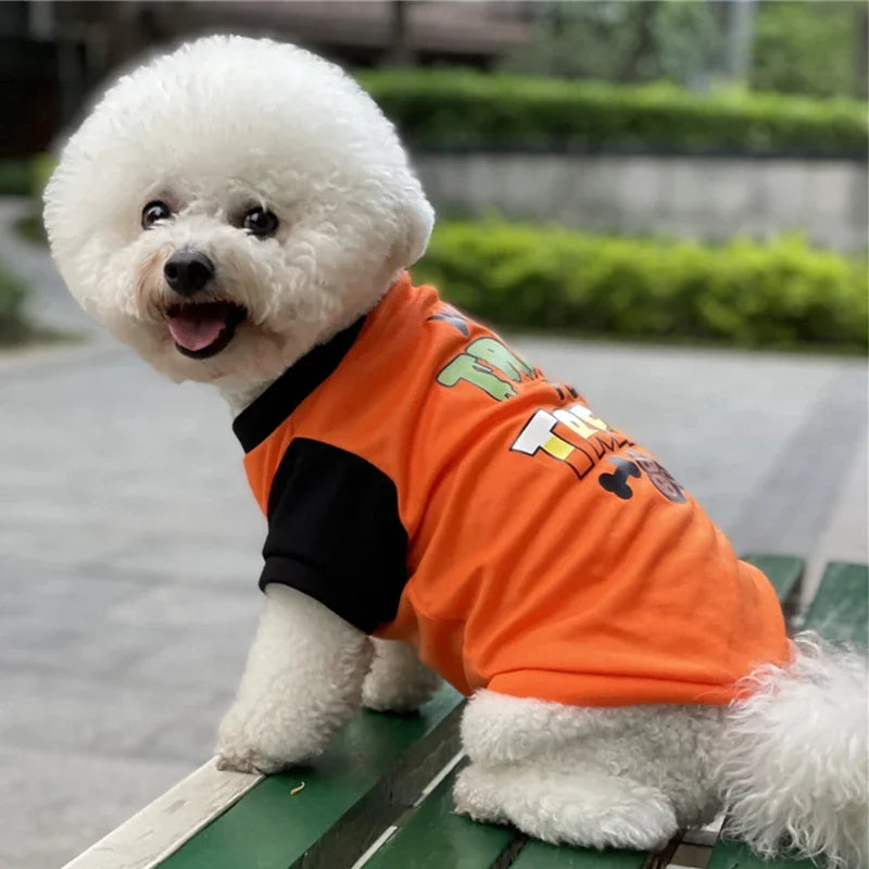 Fashion Print Puppy Dog T-shirt Vest Cozy Cotton Pet Summer Clothes for Small Dogs Cats Chihuahua Pullovers Pomeranian Clothing